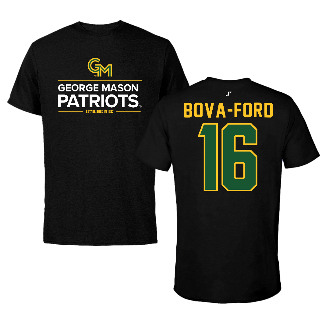 George Mason University Volleyball Black General Performance Tee - #16 Damiana Bova-Ford