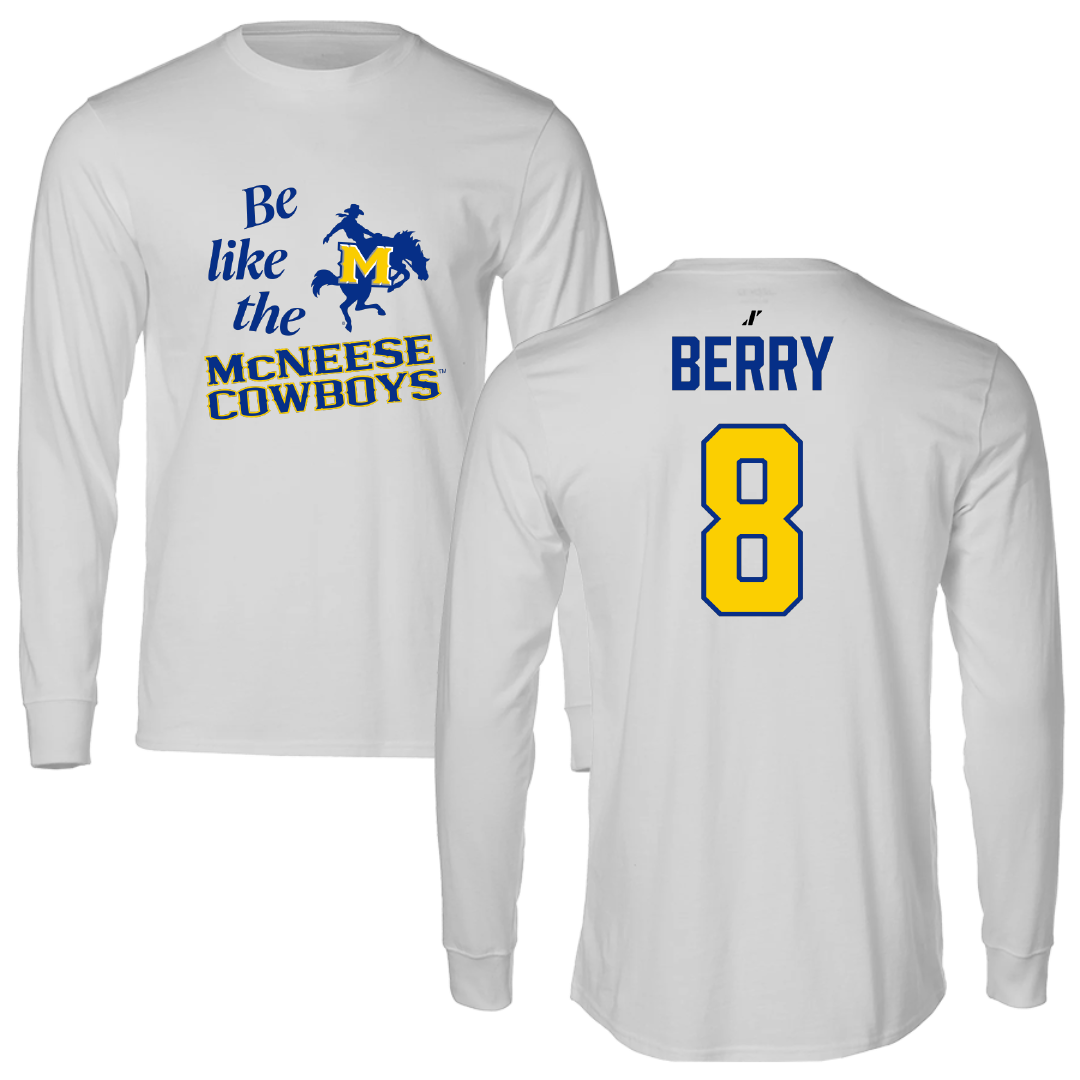 McNeese State University Basketball Light Gray Be Like Us Long Sleeve - #8 Avari Berry