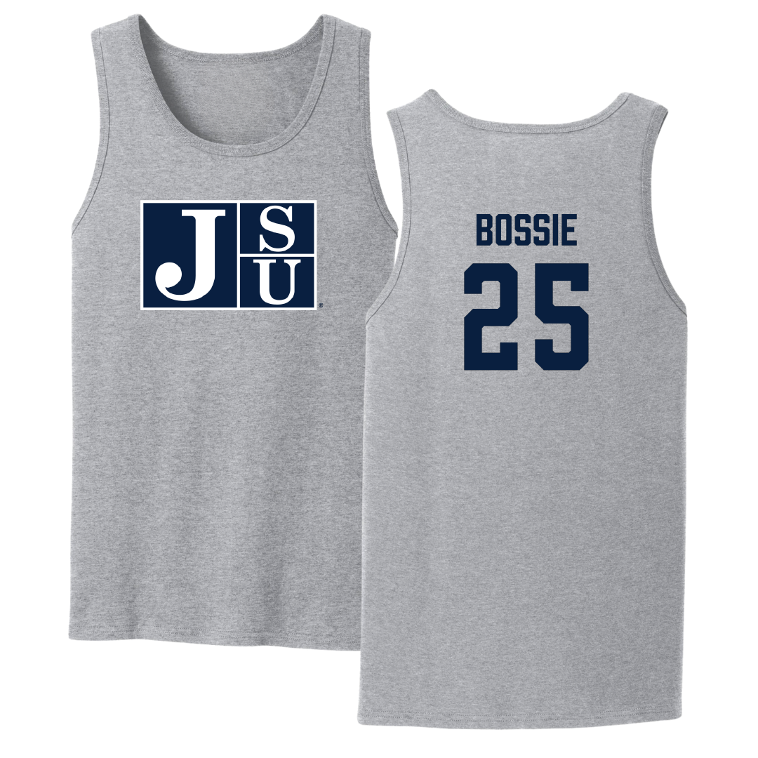 Jackson State University Football Sport Gray Tank Top - #25 Jaden Bossie