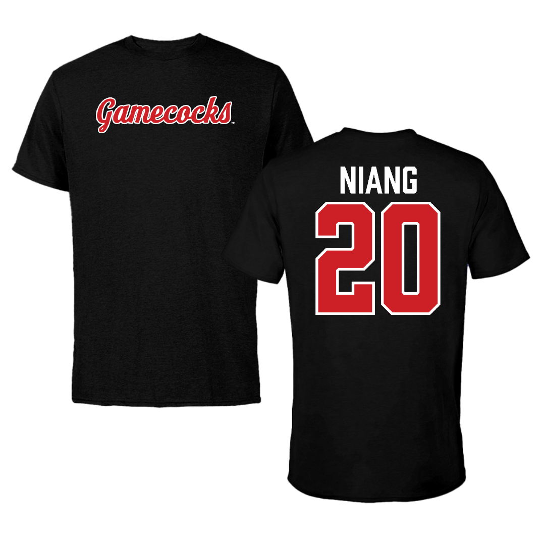 Jacksonville State University Basketball Black Performance Tee - #20 Gora Niang