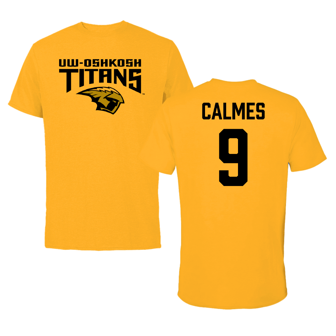 University of Wisconsin-Oshkosh Softball Gold Performance Tee - #9 Skyler Calmes