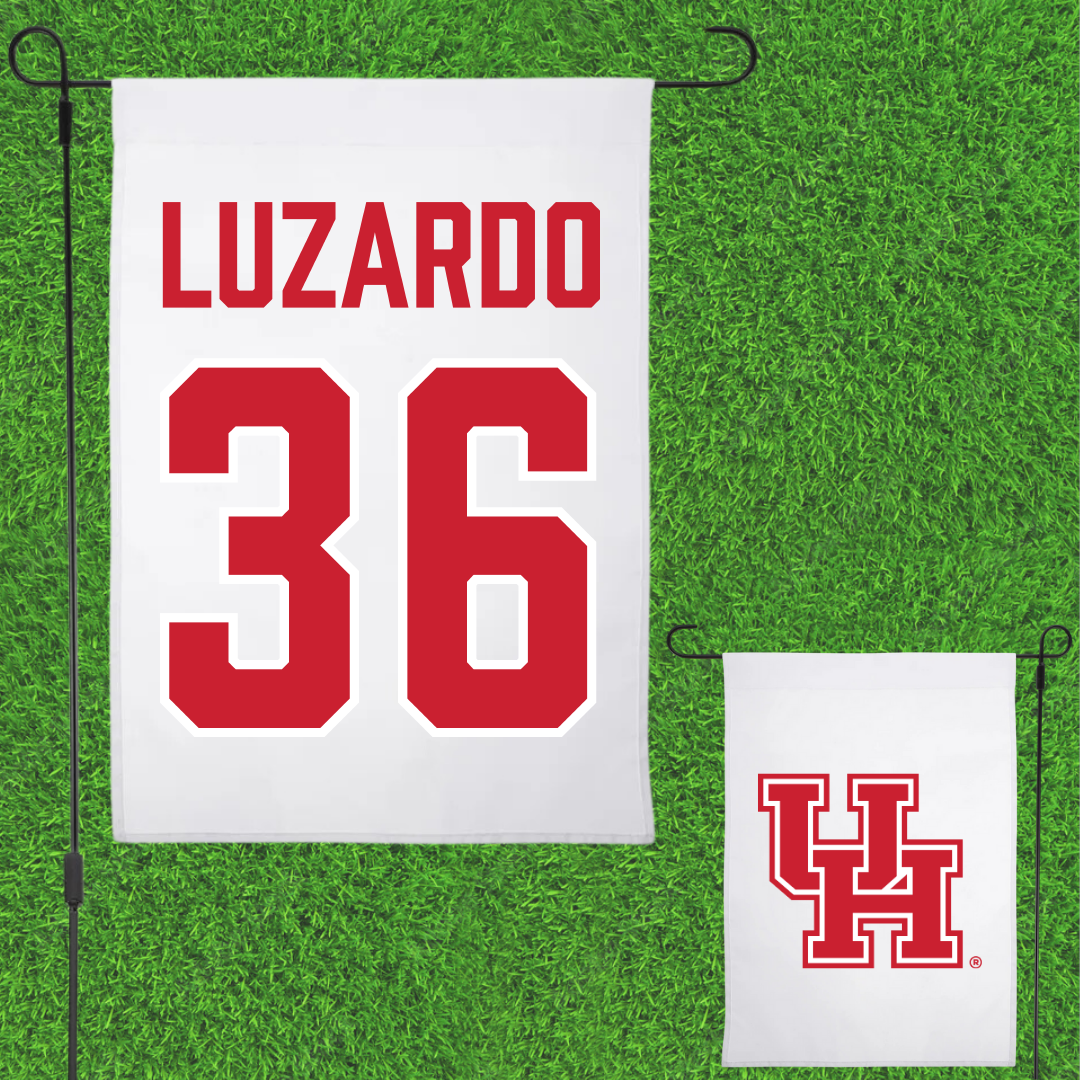 University of Houston Baseball White Garden Flag - #36 Diego Luzardo