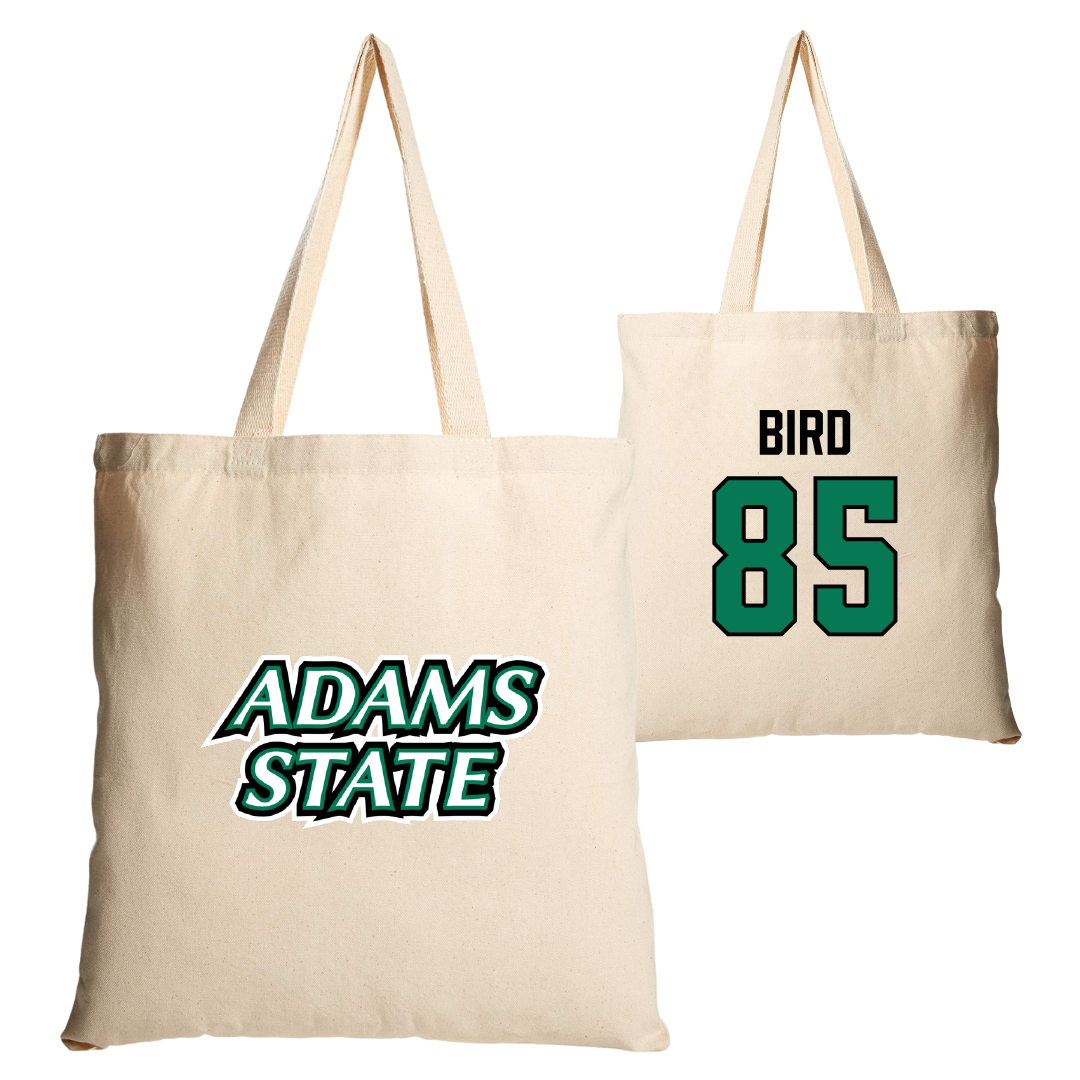 Adams State University Football Tan Canvas Tote Bag - #85 Ethan Bird