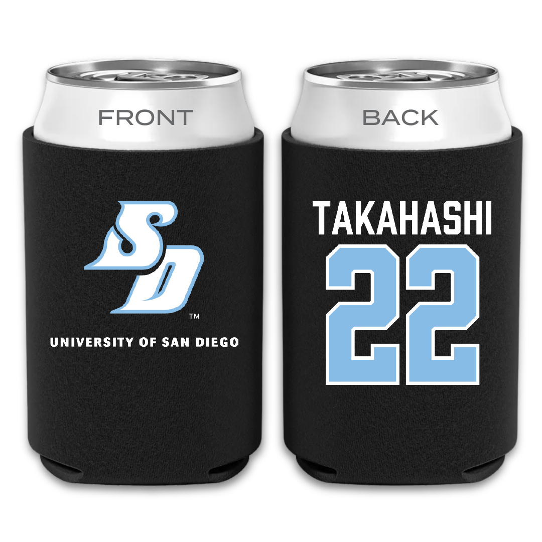University of San Diego Football Black Can Cooler - #22 Yosei Takahashi
