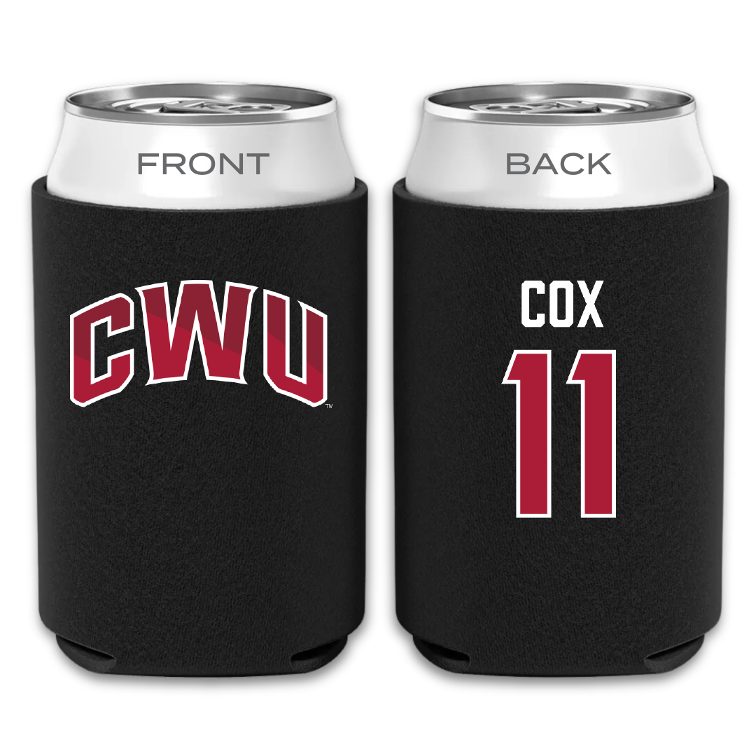 Central Washington University Volleyball Black Can Cooler - #11 Lacy Cox