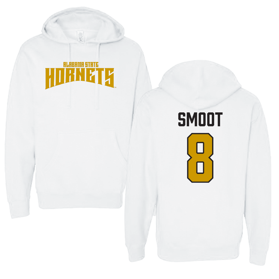 Alabama State University Football White Classic Hoodie - #8 TeSean Smoot