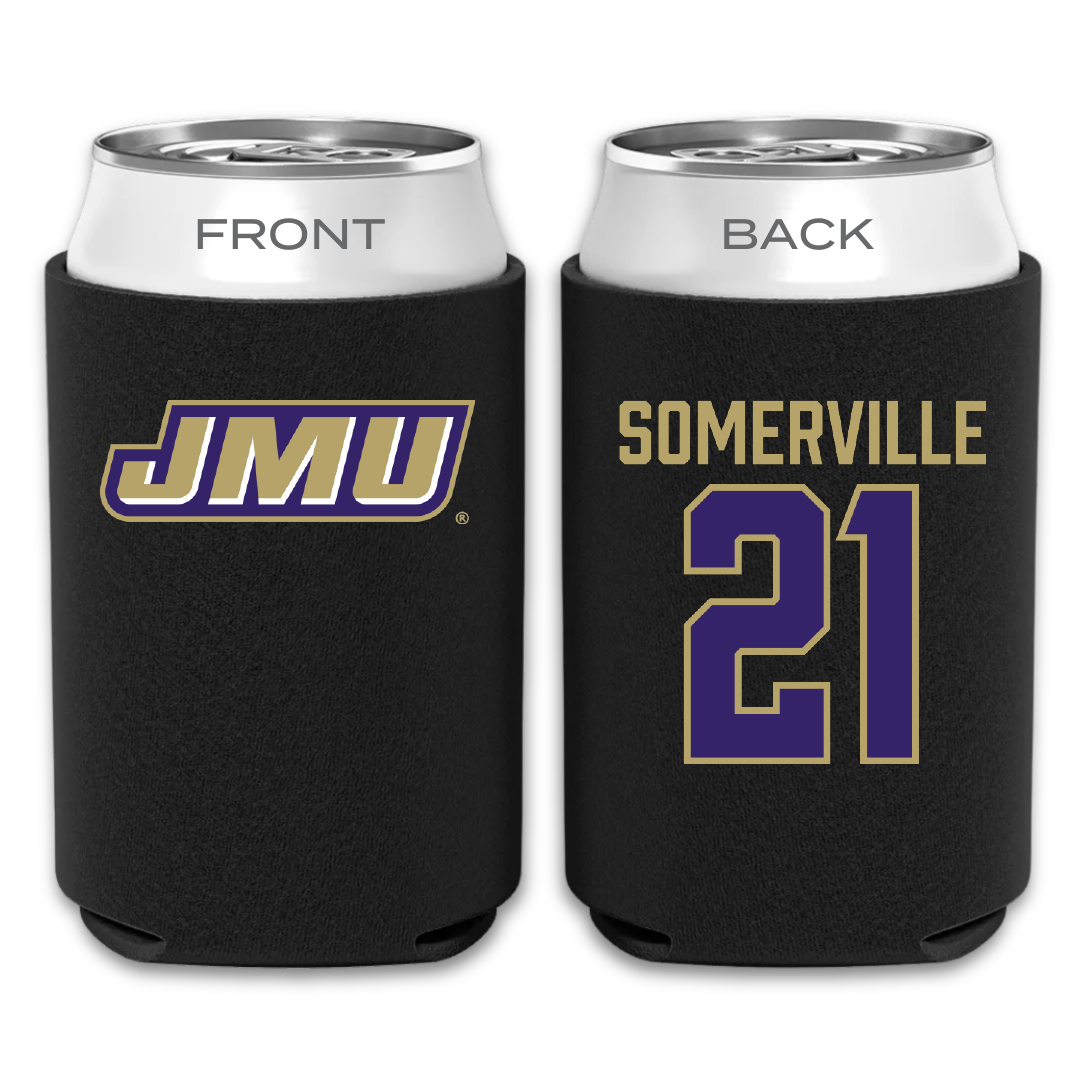 James Madison University Football Black Can Cooler - #21 Jamari Somerville