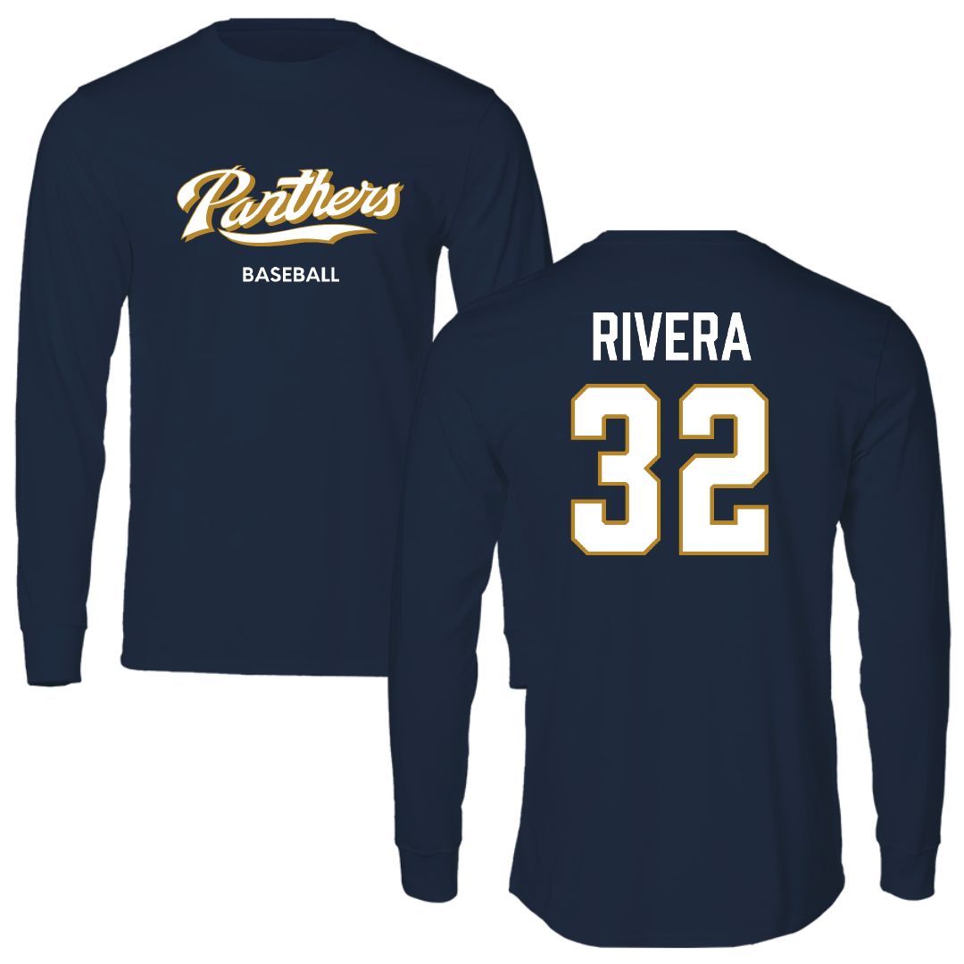 Florida International University Baseball Navy Long Sleeve - #32 Nelson Rivera