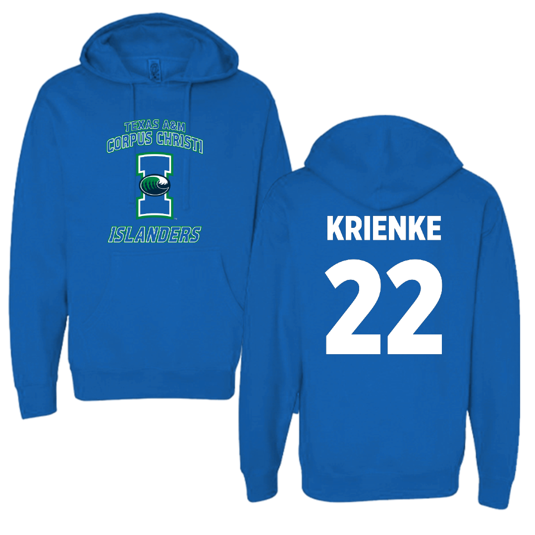 Texas A&M University-Corpus Christi Volleyball Blue Hoodie - #22 Katelyn Krienke