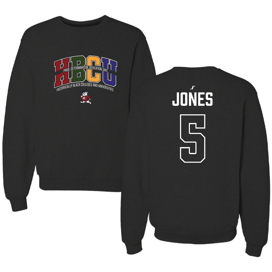 South Carolina State University Football Black HBCU Crewneck - #5 Tyler Jones