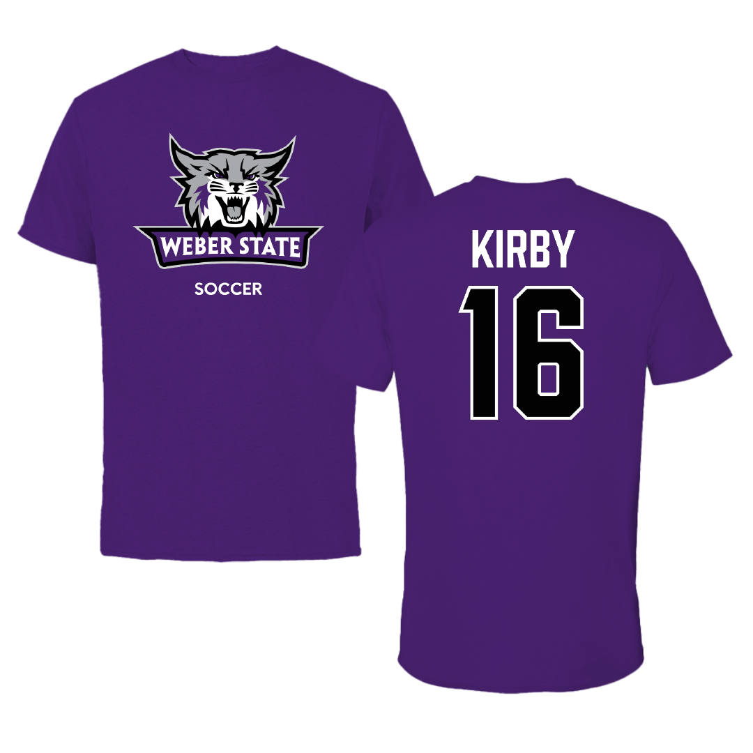Weber State University Soccer (W) Purple Tee - #16 Grace Kirby