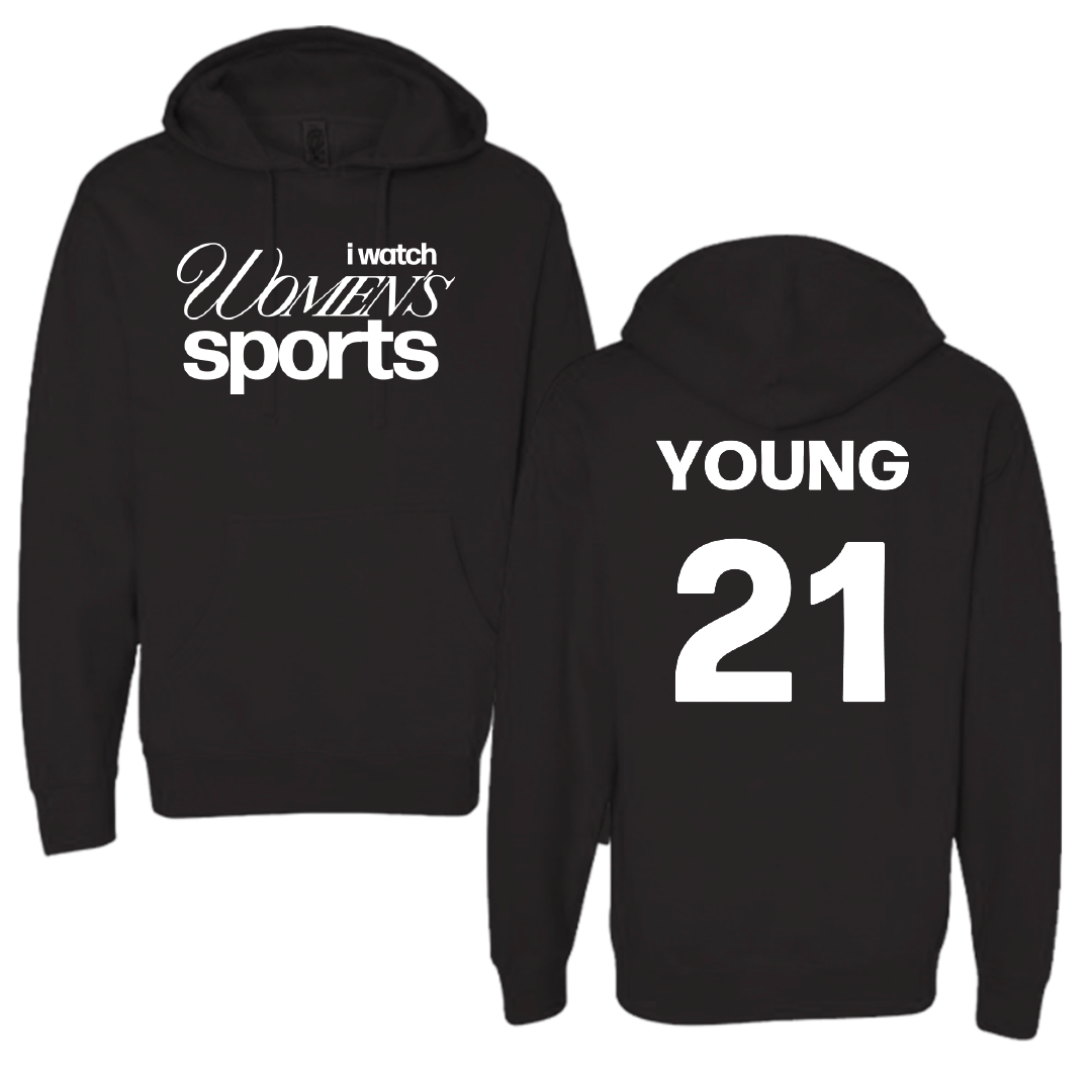 Utah Valley University Soccer Black WHM Hoodie - #21 Elle Young