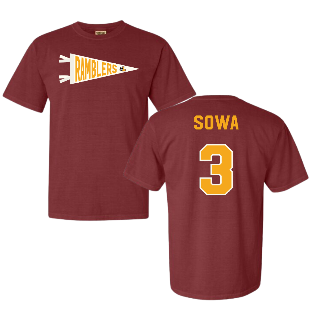Loyola University-Chicago Volleyball Maroon Pennant Comfort Colors Tee - #3 JJ Sowa