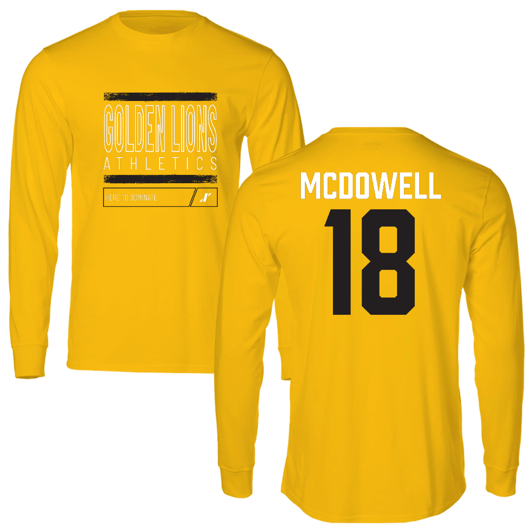 University of Arkansas-Pine Bluff Volleyball Gold Dominate Performance Long Sleeve - #18 Mackenzie McDowell