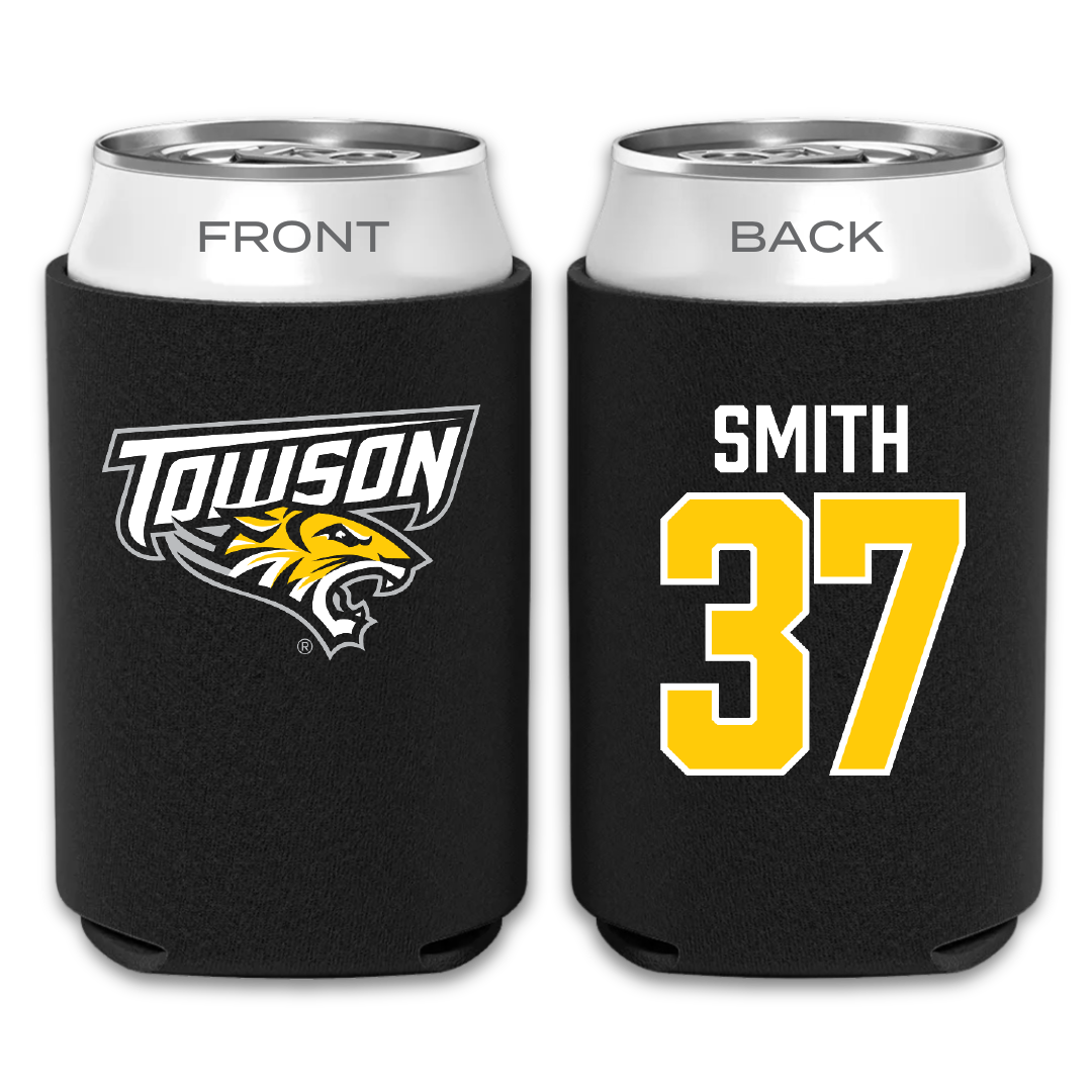 Towson University Lacrosse Black Can Cooler - #37 Elijah Smith