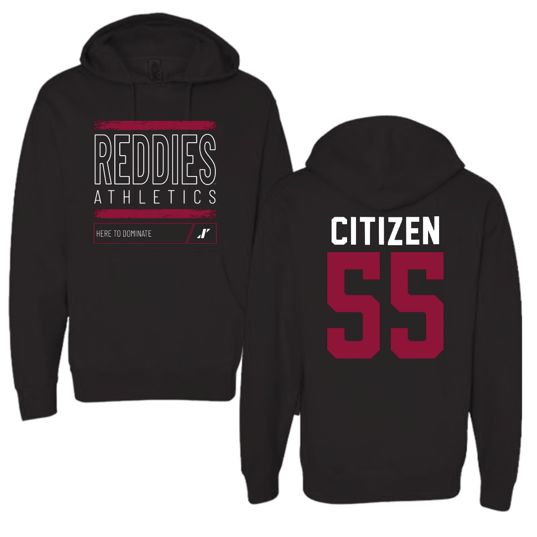 Henderson State University Football Black Dominate Hoodie - #55 Jamarion Citizen