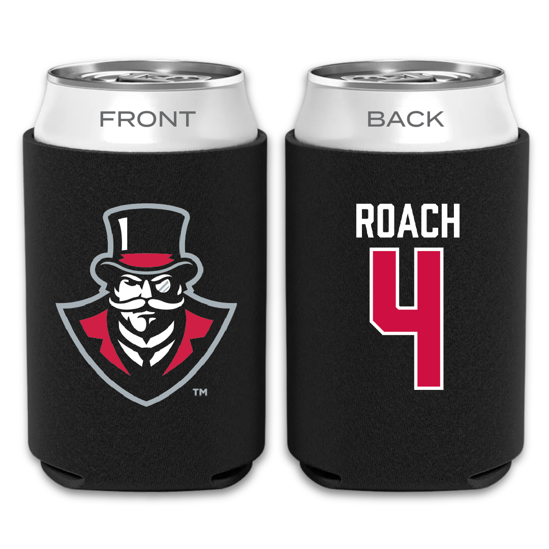 Austin Peay State University Softball Black Can Cooler - #4 Raylon Roach