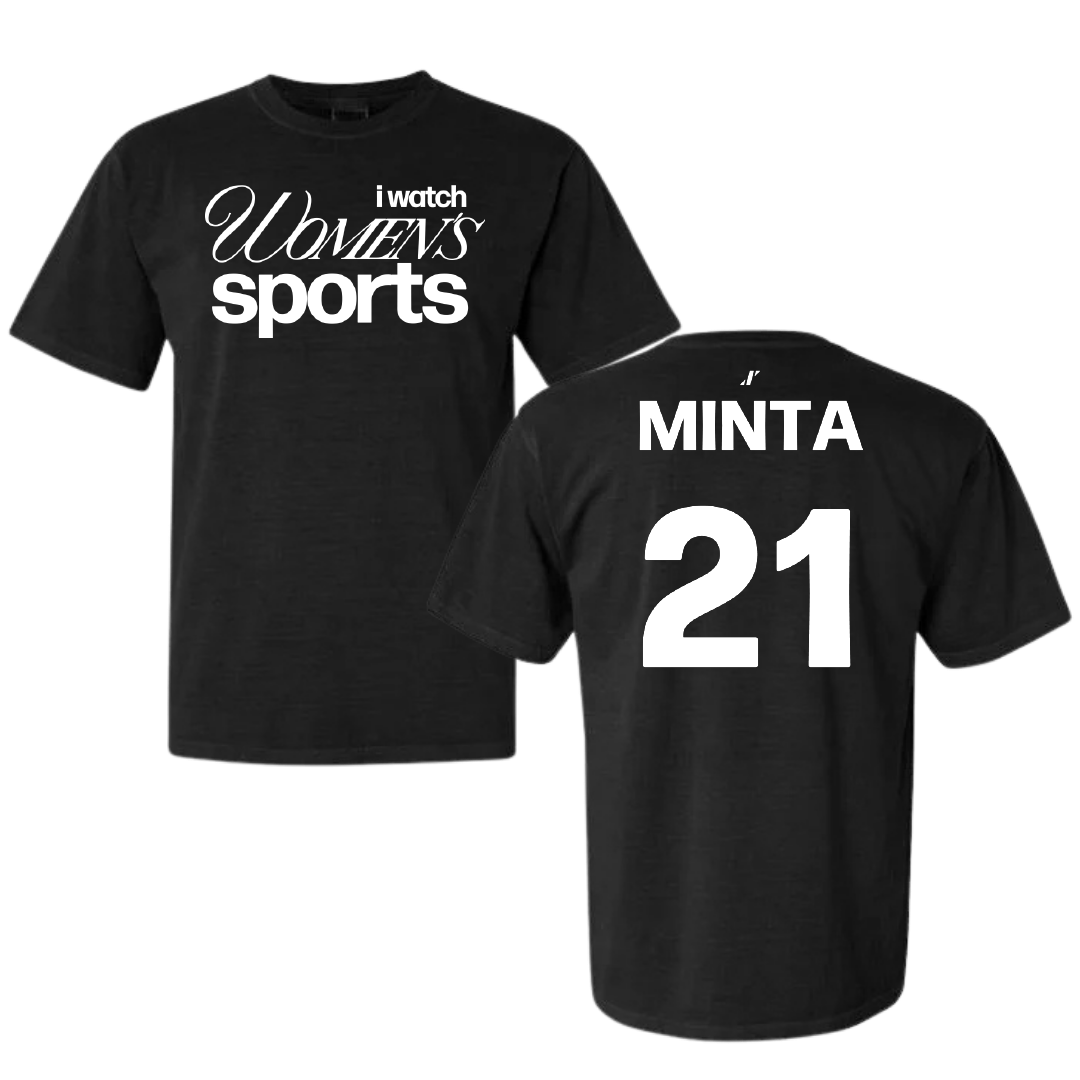 Towson University Volleyball Black WHM Comfort Colors Tee - #21 Kendall Minta