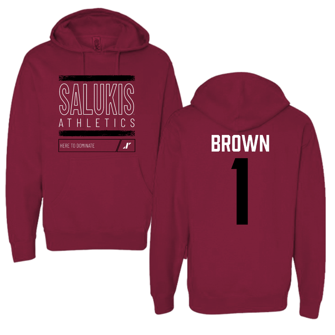 Southern Illinois University at Carbondale Basketball Maroon Dominate Hoodie - #1 Tyranny Brown