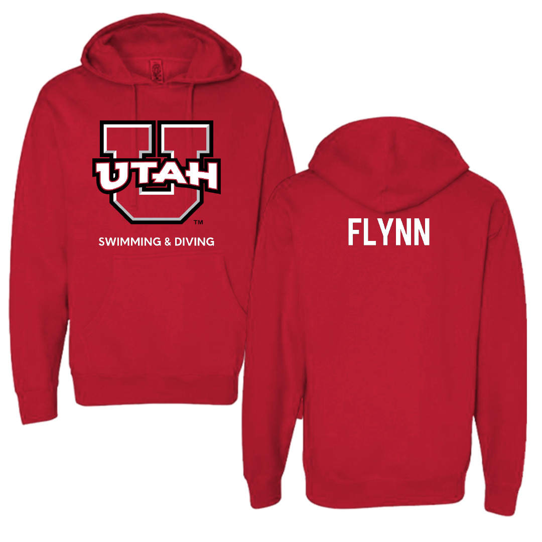 University of Utah Swimming & Diving Red Utes Hoodie - Kelson Flynn