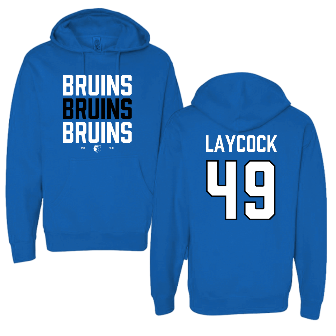 Salt Lake Community College Baseball Blue General Hoodie - #49 Austin Laycock