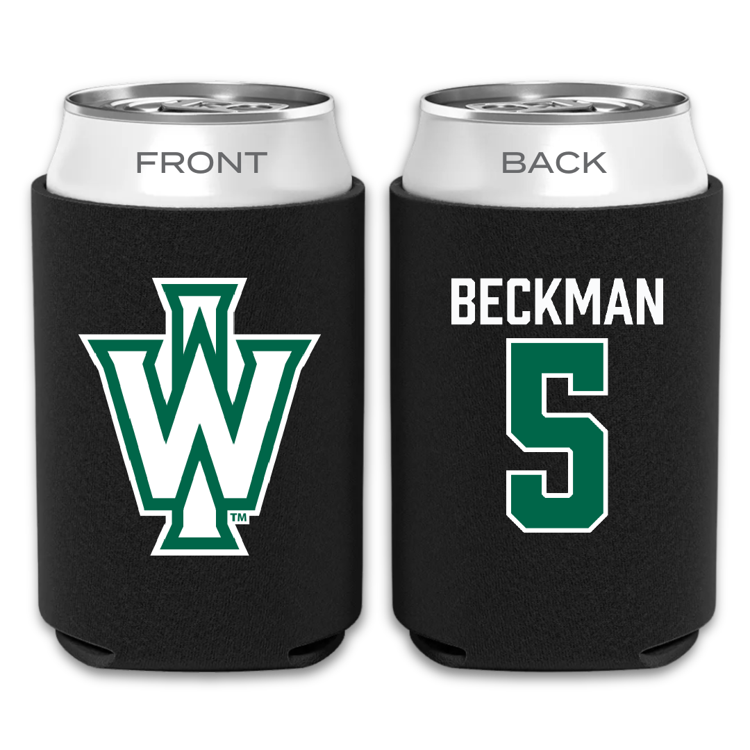 Illinois Wesleyan University Softball Black Can Cooler - #5 Anna Beckman