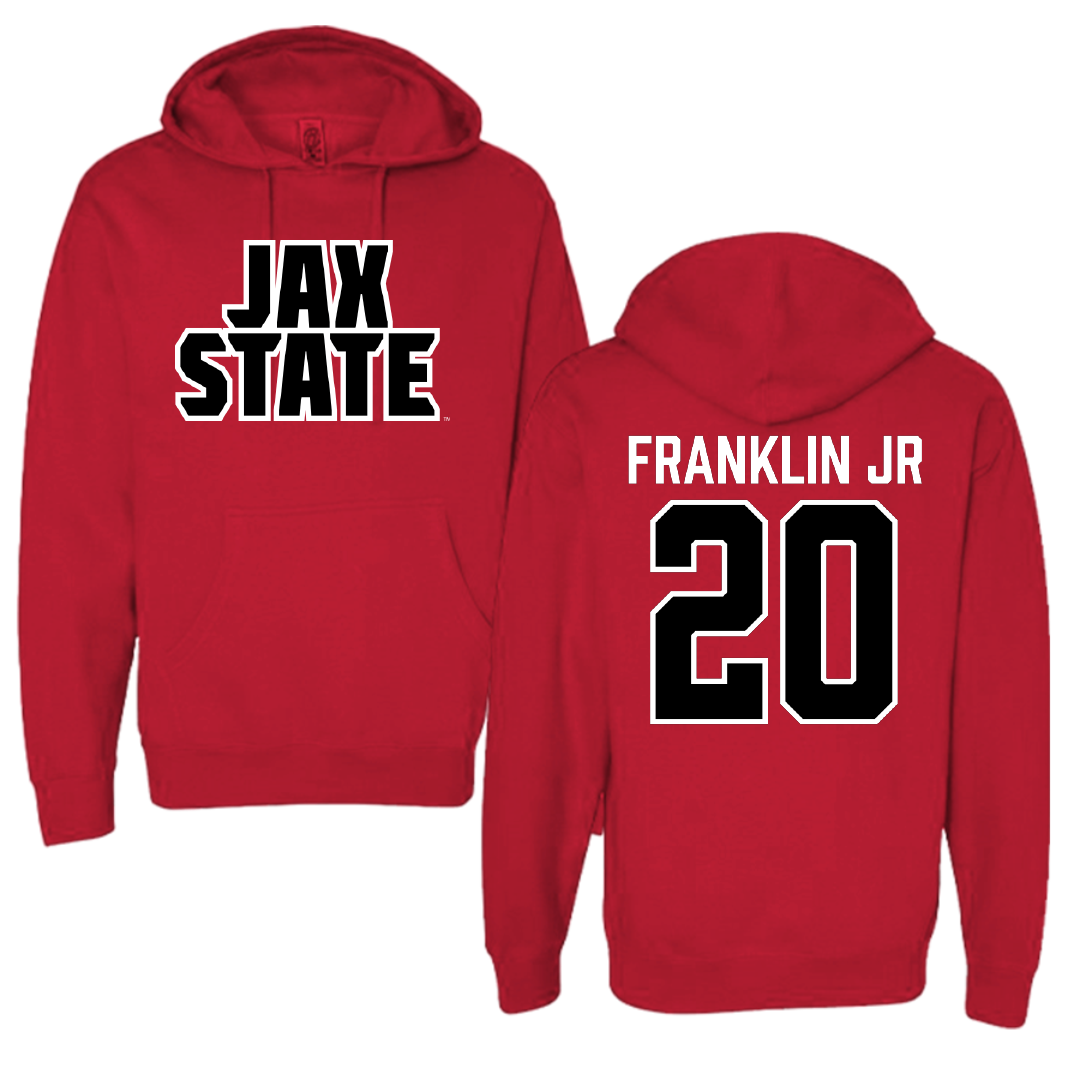 Jacksonville State University Football Red Hoodie - #20 Travis Franklin Jr