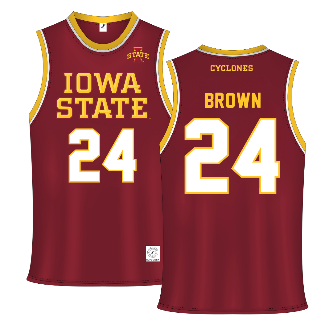 Iowa State University Red Basketball Jersey - #24 Addy Brown