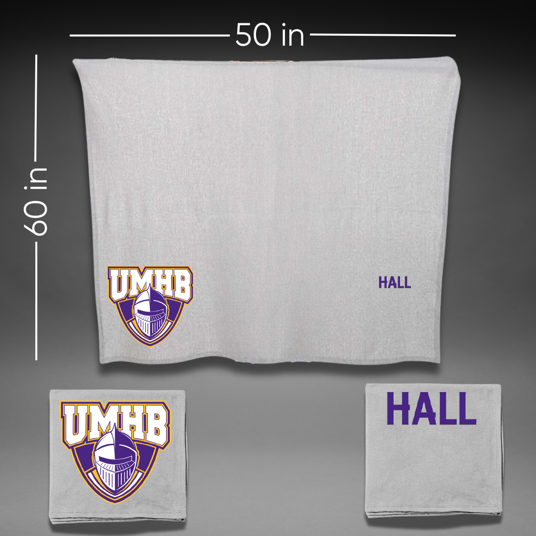 University of Mary Hardin-Baylor Football Gray Blanket - Quinton Hall