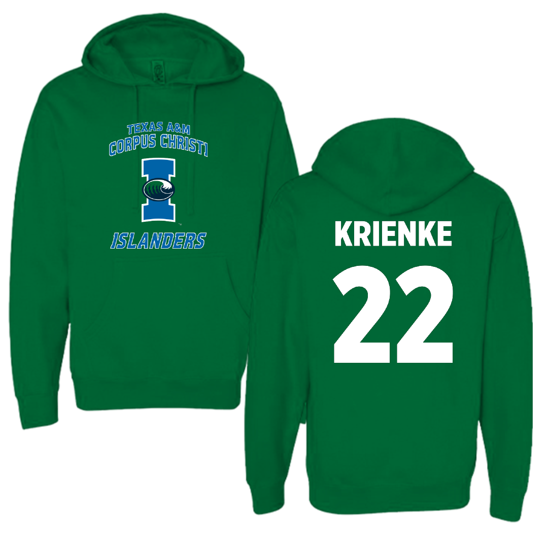 Texas A&M University-Corpus Christi Volleyball Green Hoodie - #22 Katelyn Krienke