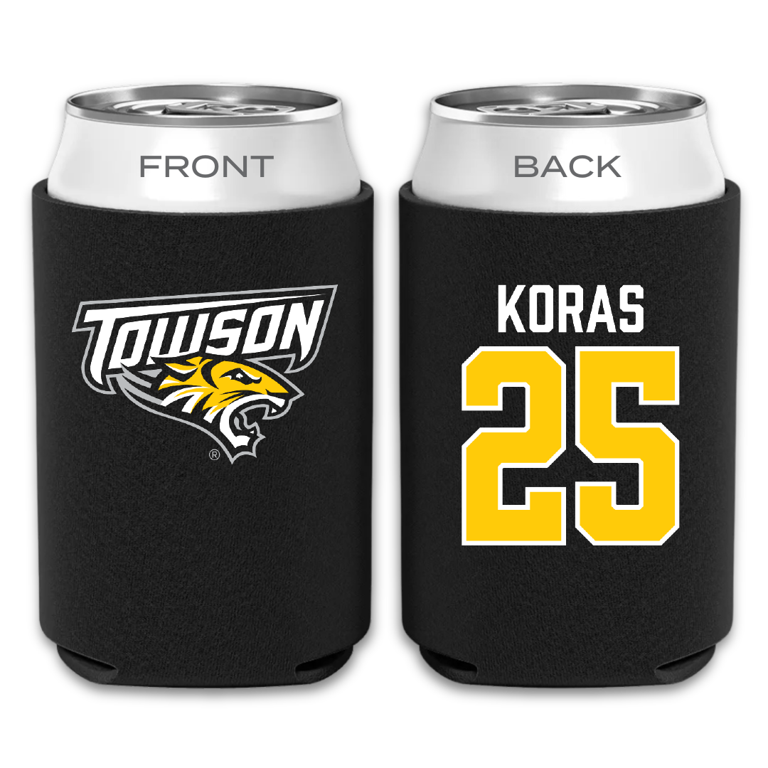 Towson University Lacrosse Black Can Cooler - #25 Halley Koras