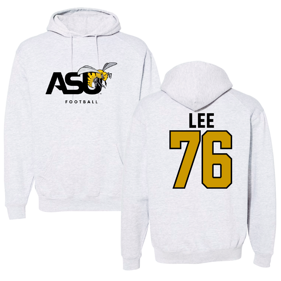 Alabama State University Football Gray Hoodie - #76 Marvin Lee