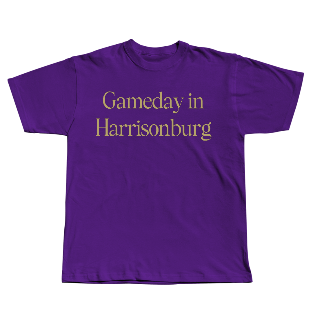 James Madison University Football Purple Gameday Tee - #17 Gannon Weathersby