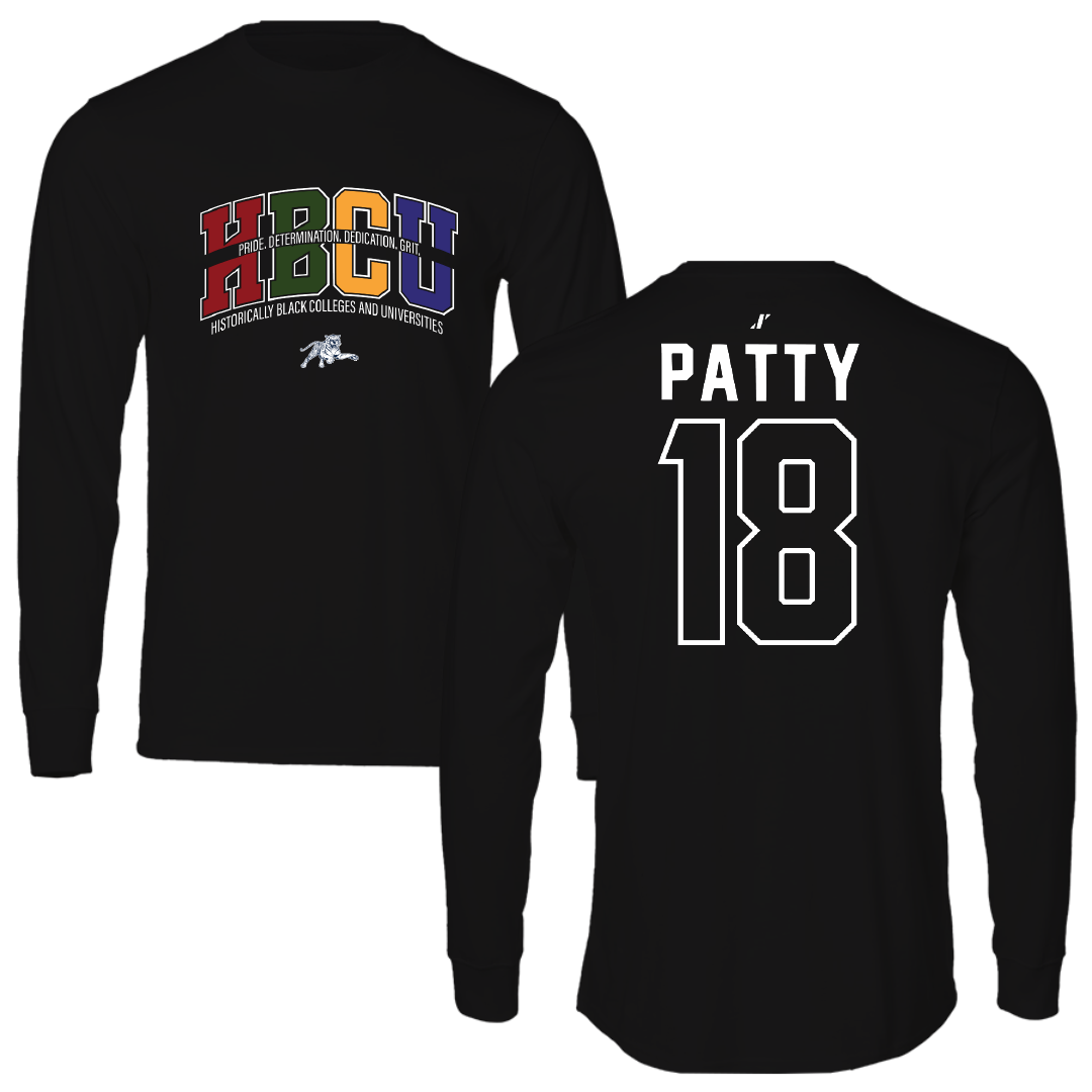Jackson State University Baseball Black HBCU Long Sleeve - #18 Tyshon Patty