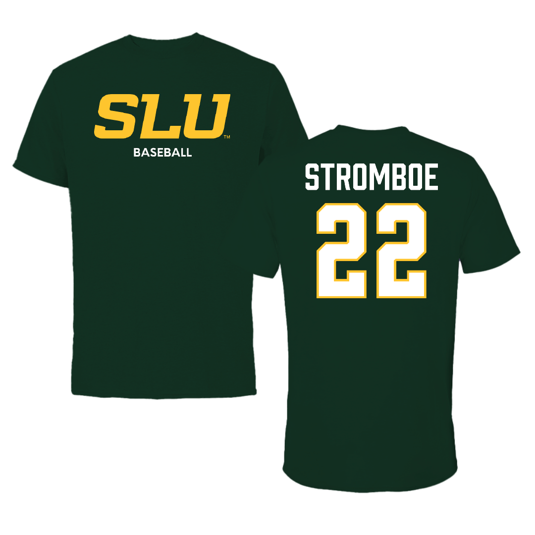 Southeastern Louisiana University Baseball Forest Green Tee - #22 Cole Stromboe