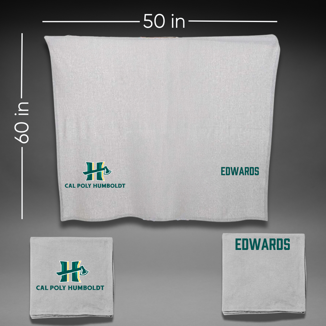 Cal Poly Humboldt Wrestling Gray Blanket - Andrew Edwards