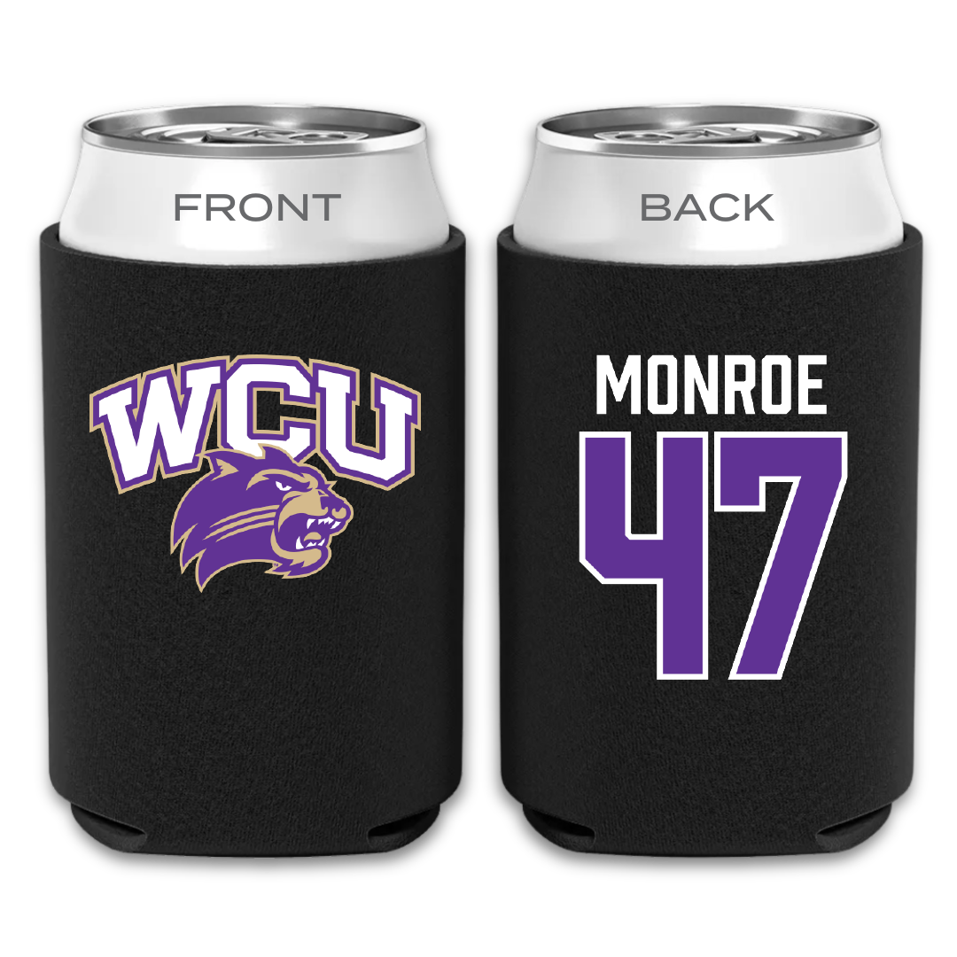 Western Carolina University Football Black Can Cooler - #47 Blue Monroe