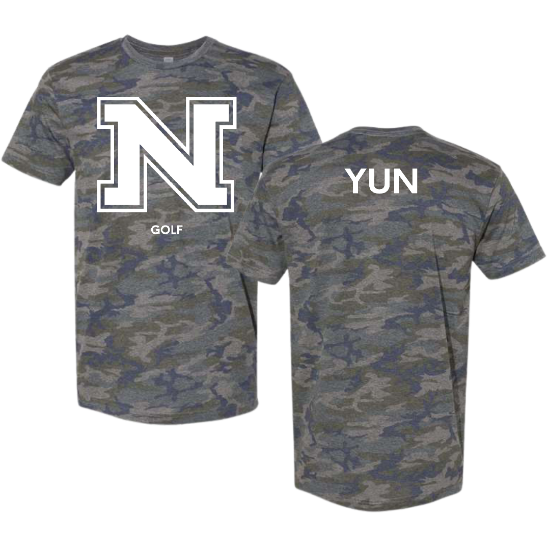 Northern Michigan University Golf (M) Vintage Camo Tee - Eric Yun