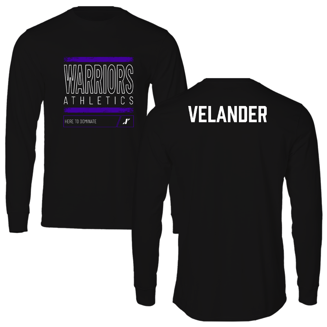 Winona State University Tennis Black Dominate Performance Long Sleeve - Kate Velander