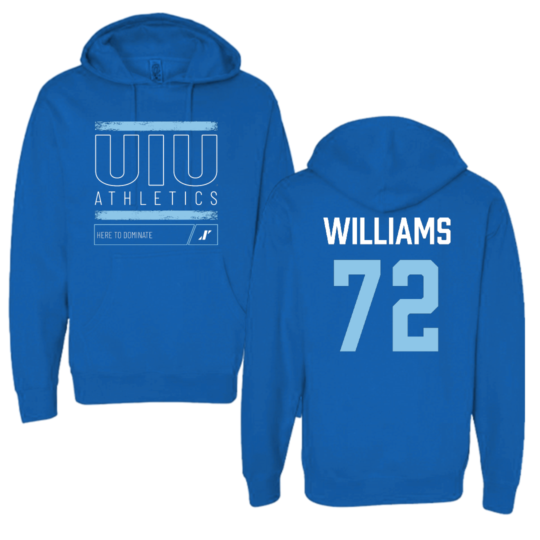 Upper Iowa University Football Blue Dominate Hoodie - #72 Caleb Williams