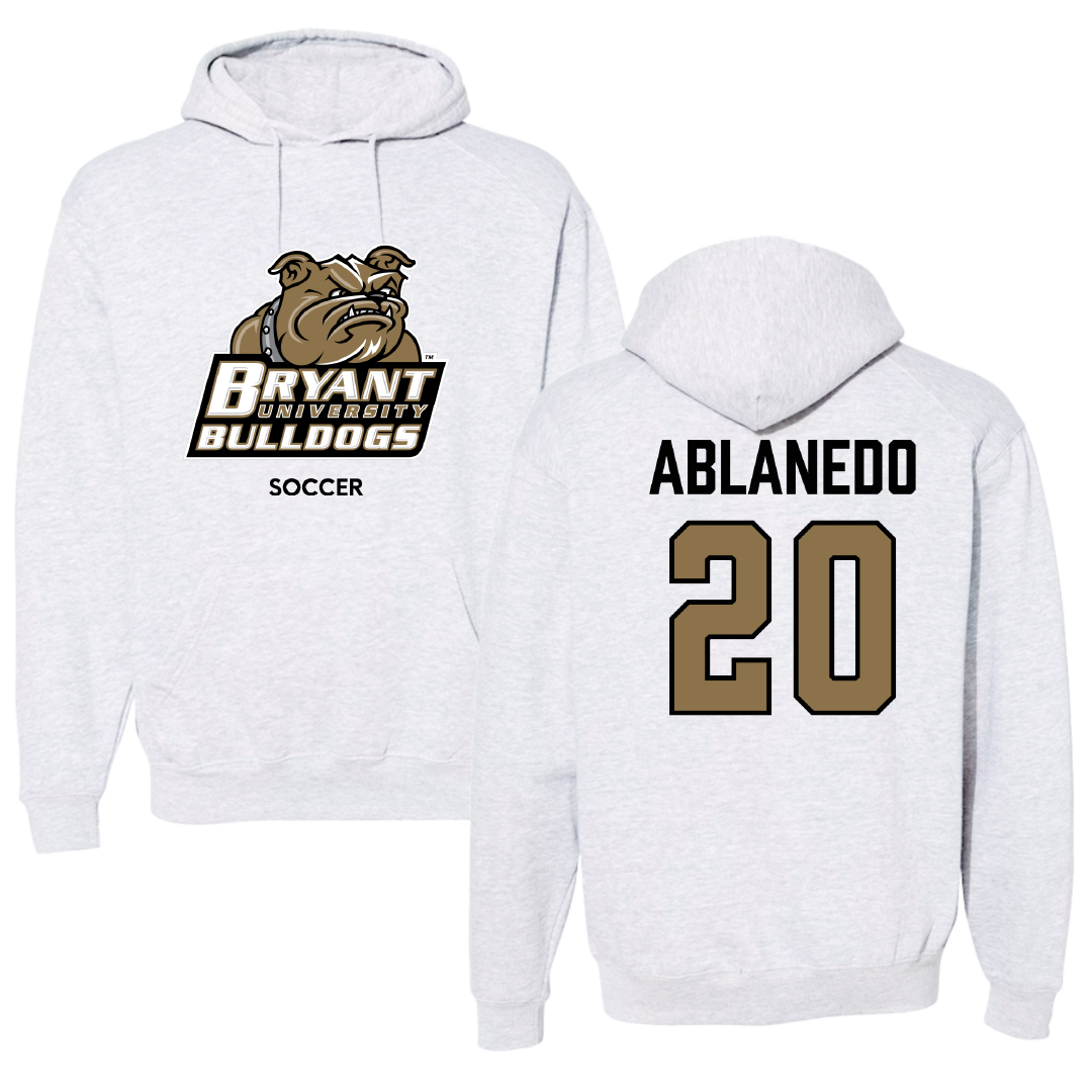 Bryant University Soccer (M) Light Gray Hoodie - #20 Pablo Ablanedo