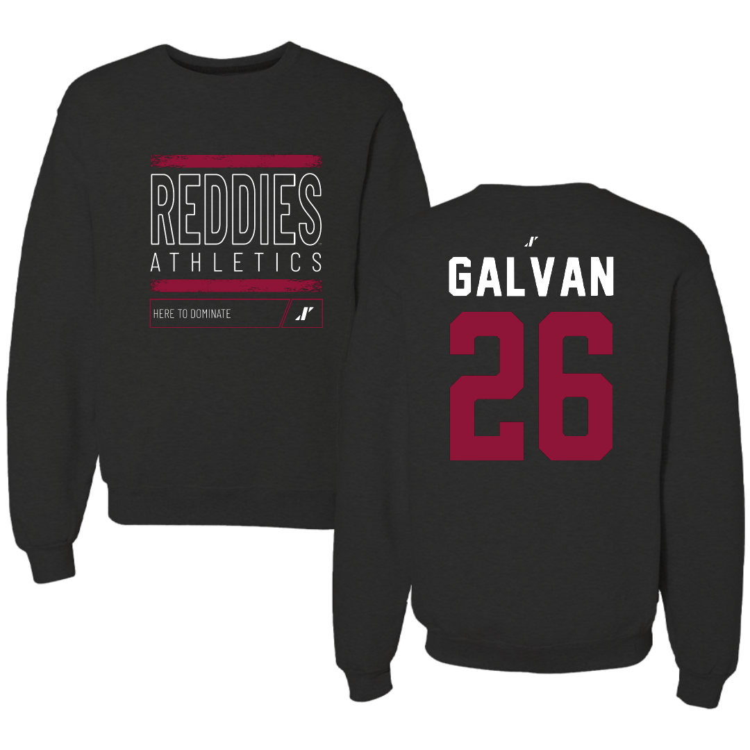 Henderson State University Baseball Black Dominate Crewneck - #26 Alex Galvan