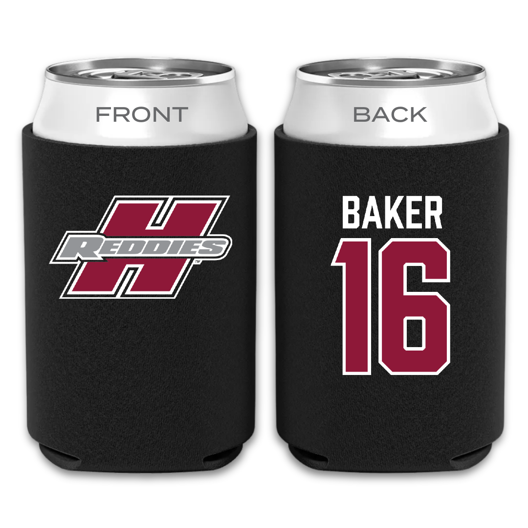 Henderson State University Football Black Can Cooler - #16 Zach Baker