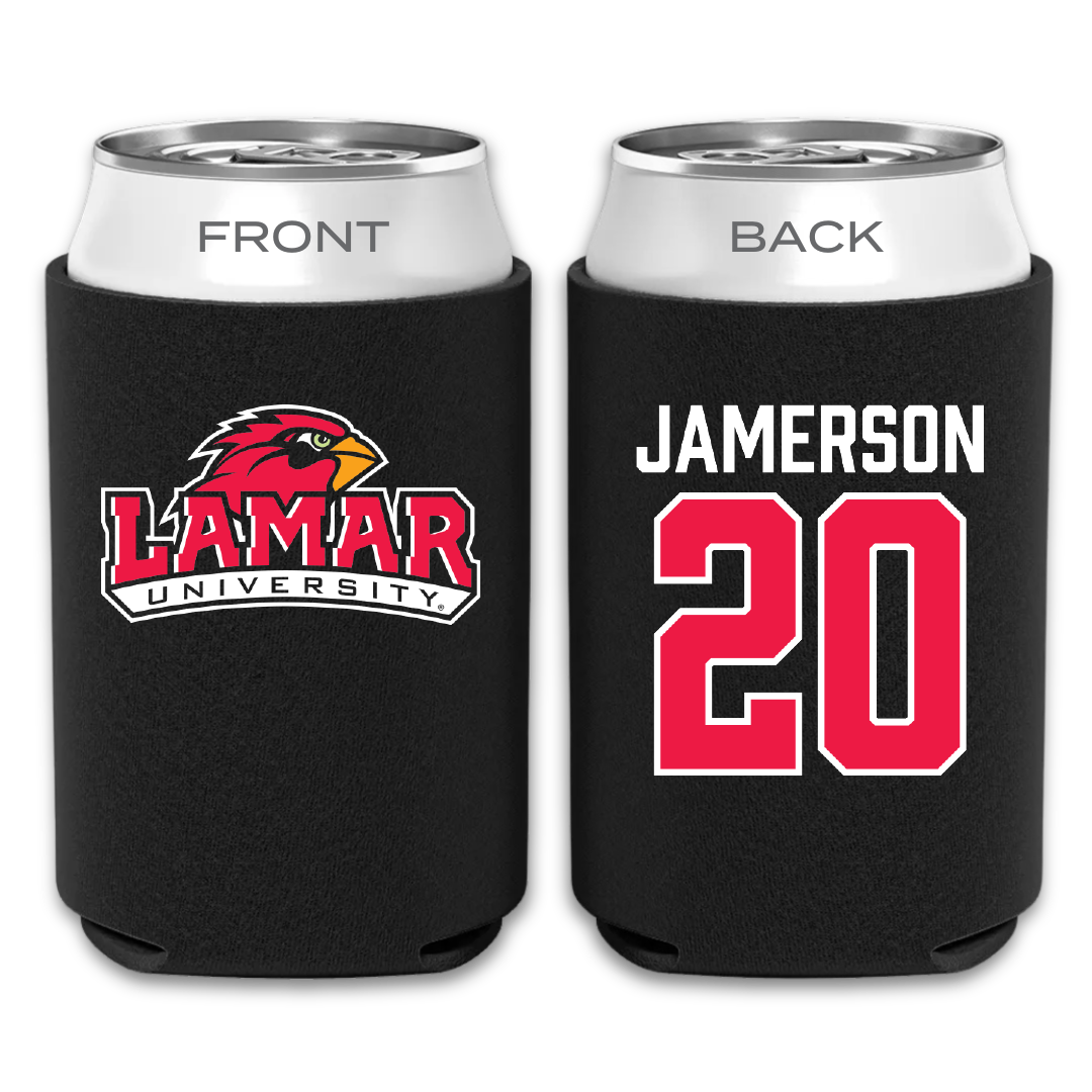 Lamar University Football Black Can Cooler - #20 Kybo Jamerson