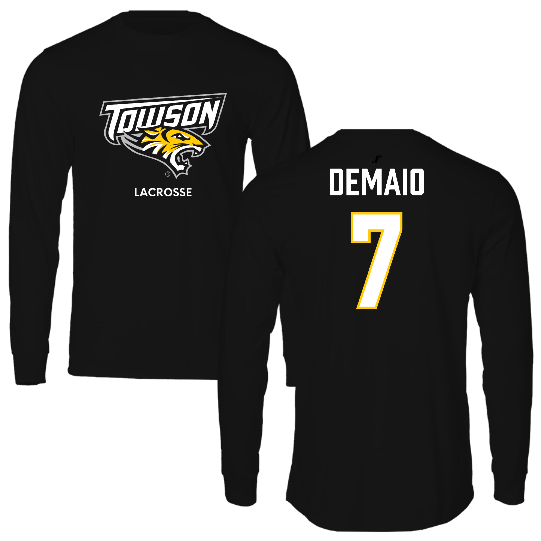 Towson University Lacrosse (W) Black Long Sleeve - #7 Luca DeMaio