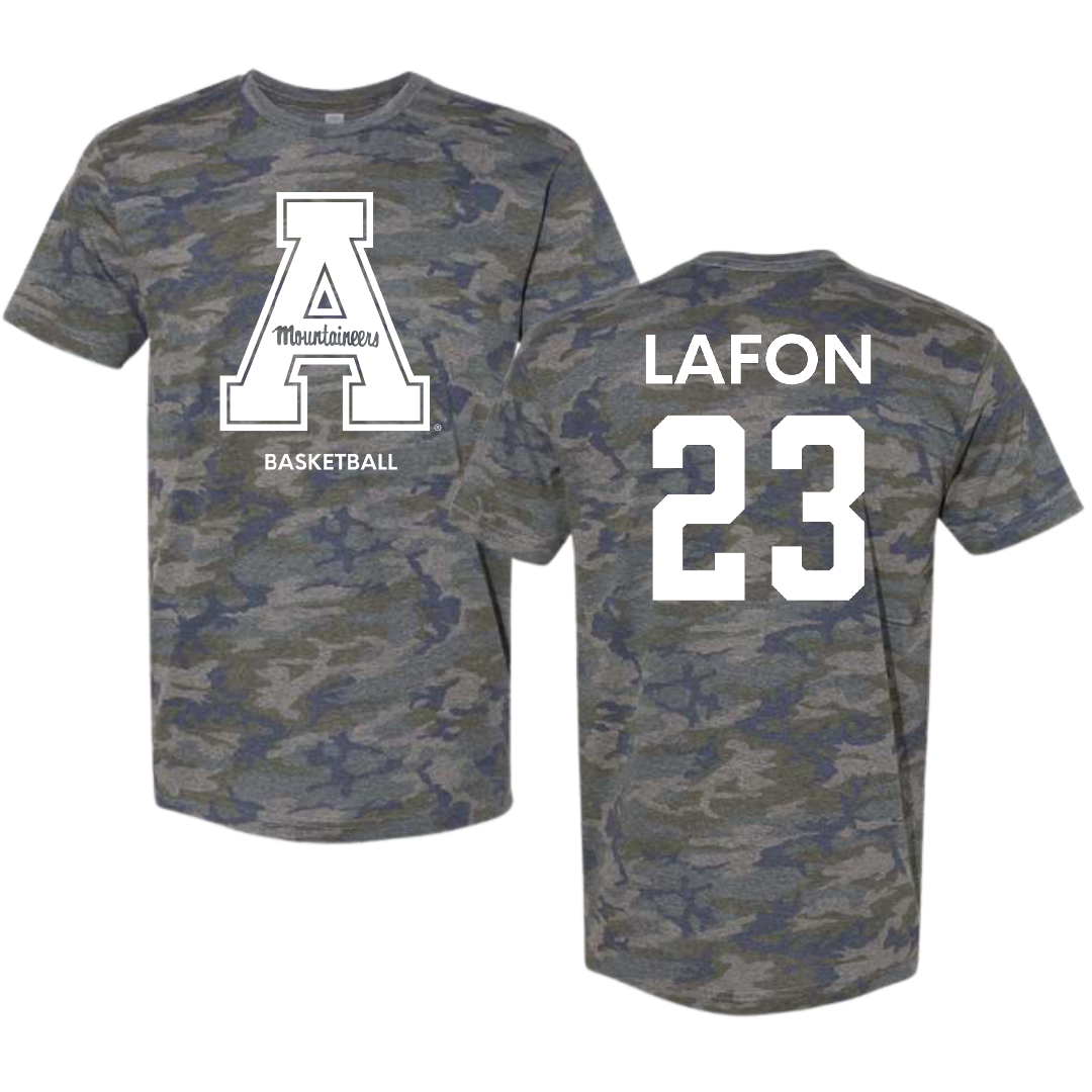Appalachian State University Basketball (W) Vintage Camo Tee - #23 Samantha LaFon