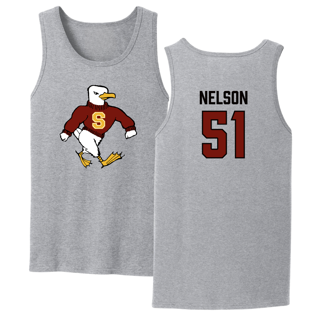 Salisbury University Football Sport Gray Tank Top - #51 Matt Nelson