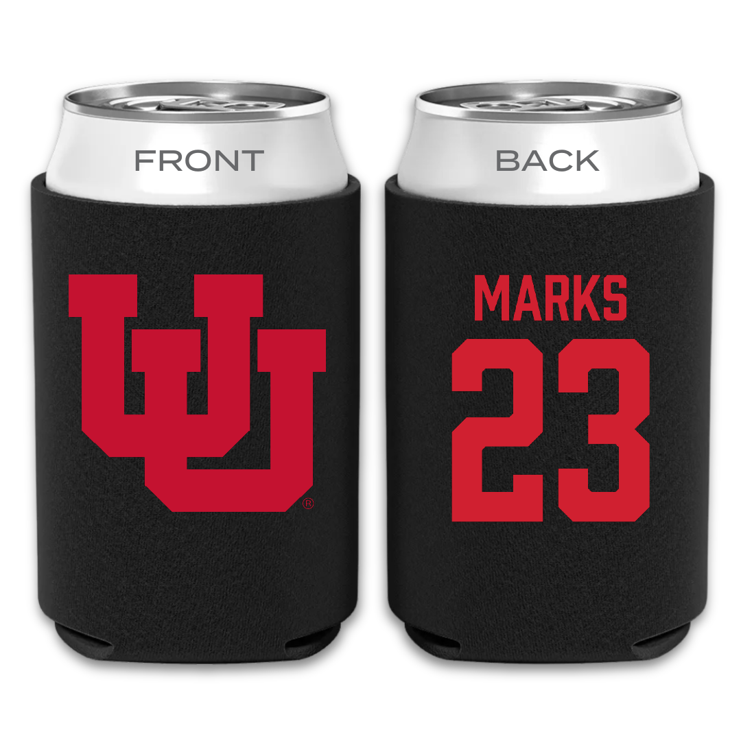 University of Utah Football Black Can Cooler - #23 Faybian Marks