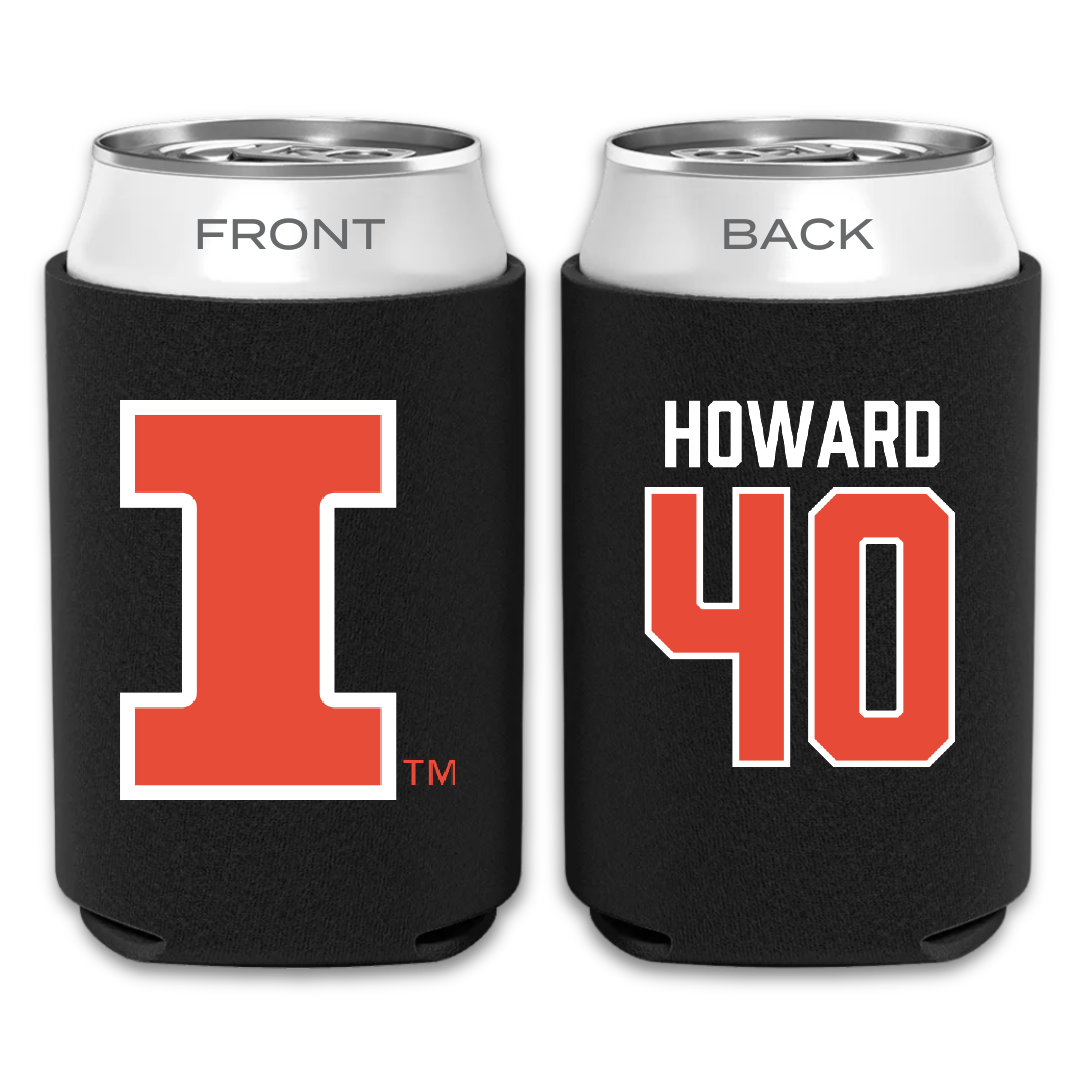 University of Illinois Softball Black Can Cooler - #40 Zoie Howard