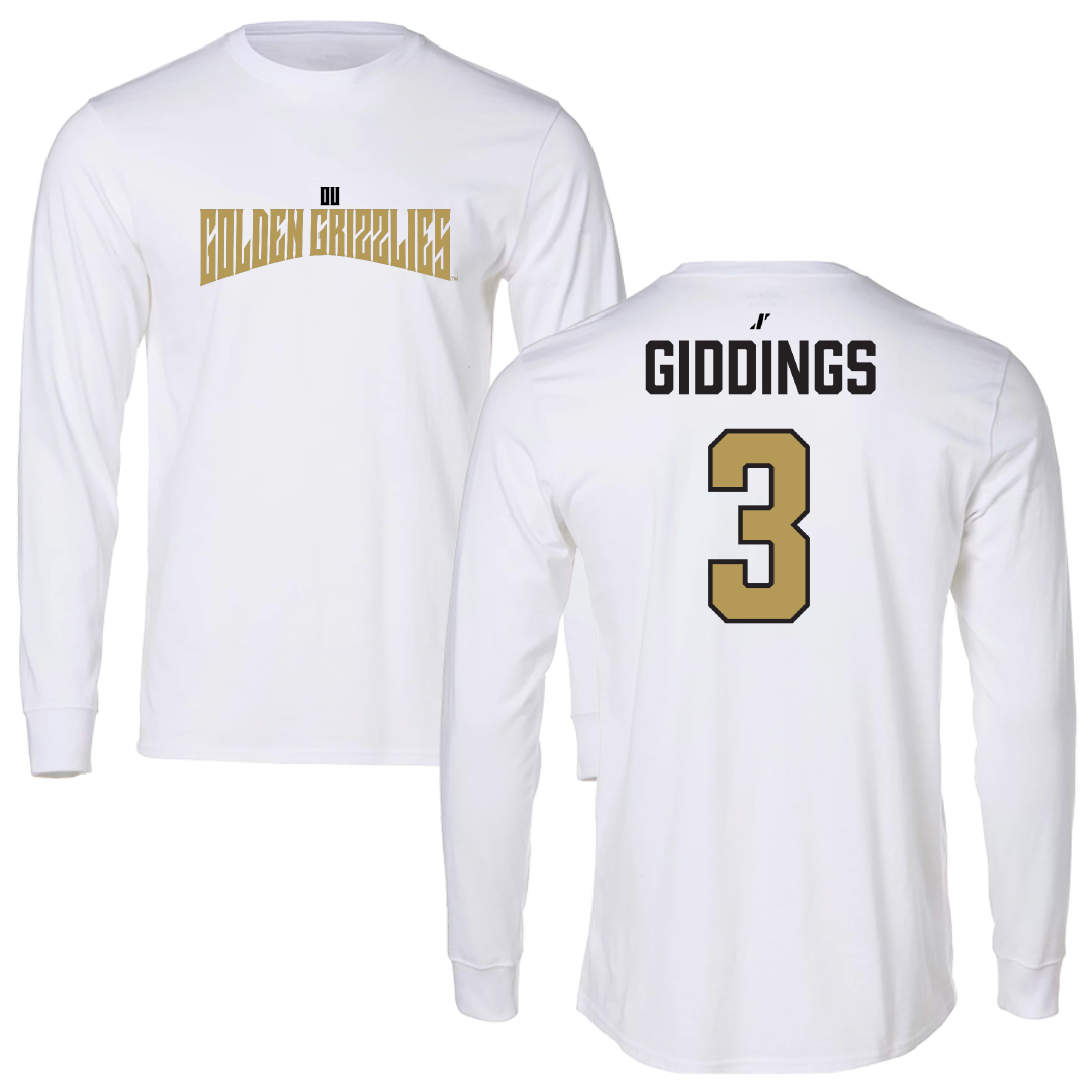 Oakland University Soccer (W) White Classic Performance Long Sleeve - #3 Bailey Giddings
